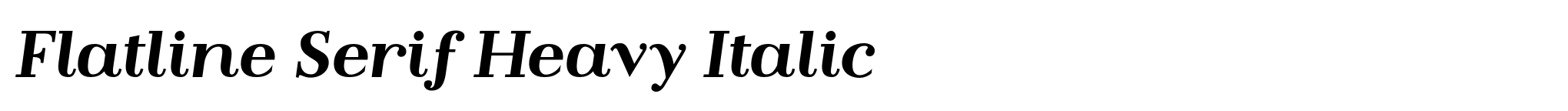 Flatline Serif Heavy Italic image